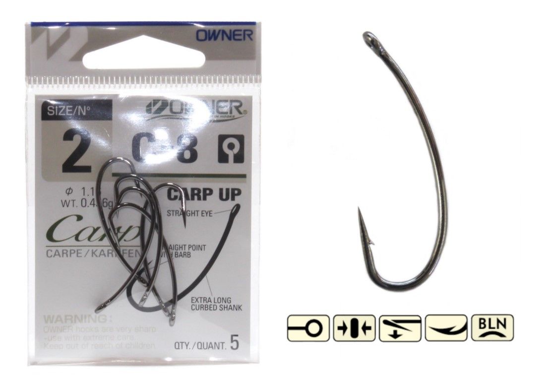 Одинарные крючки Owner Curve Shank №2 BС, с колечком, прямое острие, с бородкой, Черный
Одинарные крючки Owner Curve Shank №2 BС, с колечком, прямое острие, с бородкой, Черный