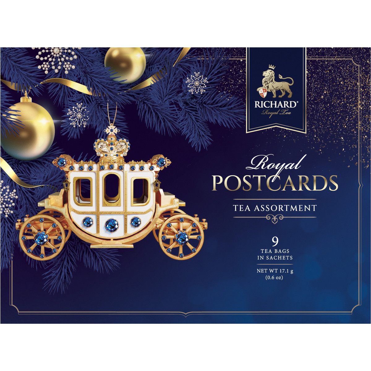 Чай черный в пакетиках Richard ROYAL POSTCARDS TEA ASSORTMENT сувенир на Новый год, 17,1г, 1
Чай черный в пакетиках Richard ROYAL POSTCARDS TEA ASSORTMENT сувенир на Новый год, 17,1г, 1