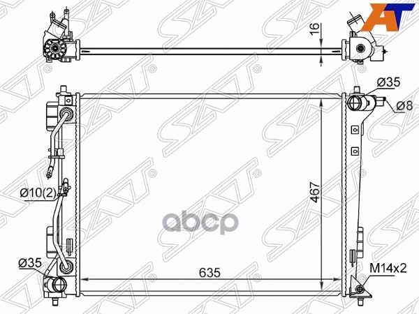 Sat St100021 St-10-0021 Радиатор Hyundai Tucson 15-/Kia Sportage 15- (Made In Czech Rep.)
Sat St100021 St-10-0021 Радиатор Hyundai Tucson 15-/Kia Sportage 15- (Made In Czech Rep.)