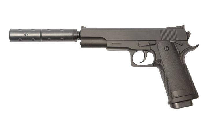 Страйкбольный пружинный пистолет Galaxy (кал. 6 мм) G.053B (Кольт 1911 Classic), G.053B (Кольт 1911 Classic) с имитацией глушителя
Страйкбольный пружинный пистолет Galaxy (кал. 6 мм) G.053B (Кольт 1911 Classic), G.053B (Кольт 1911 Classic) с имитацией глушителя