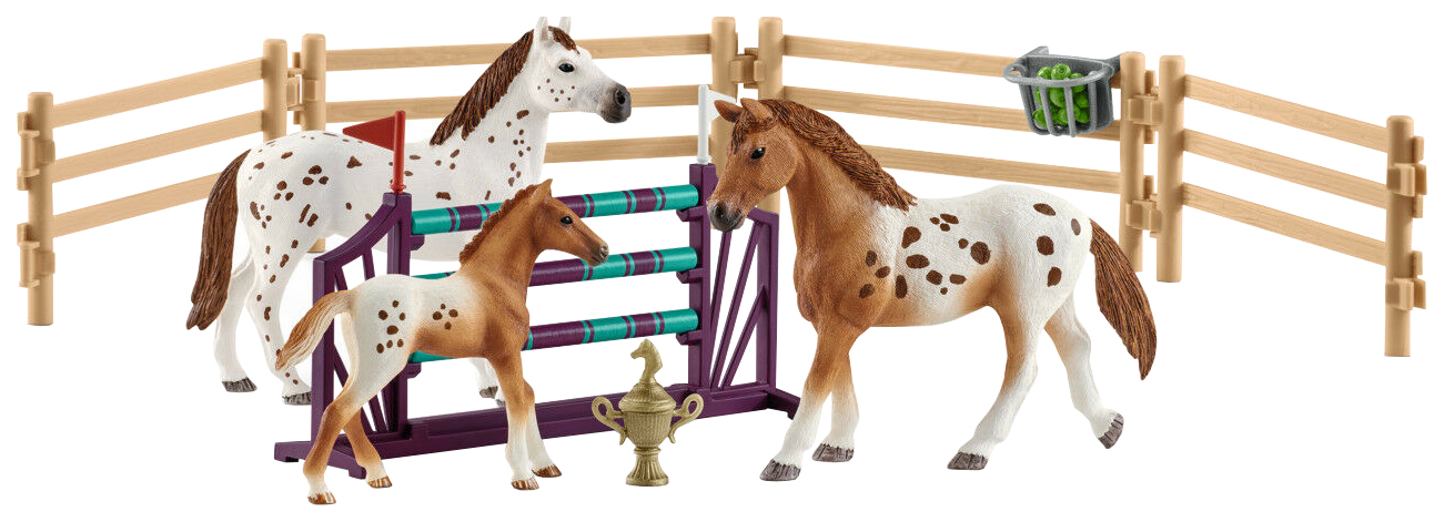 фото Игровой набор schleich лиза готовится к соревнованиям клуб лошадей