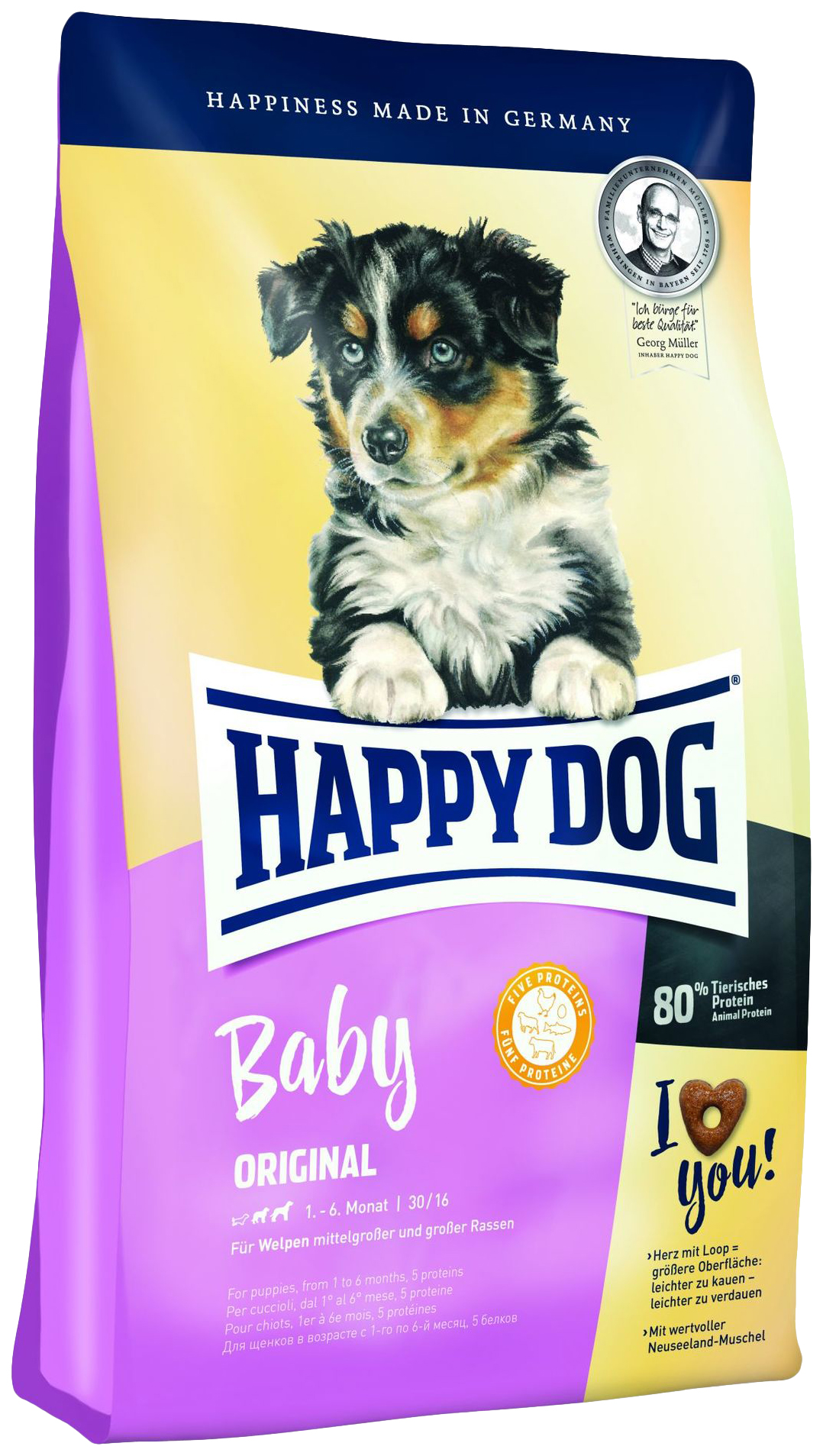 Сухой корм для щенков Happy Dog Supreme Baby Original, птица, 4кг, Supreme Baby Original
Сухой корм для щенков Happy Dog Supreme Baby Original, птица, 4кг, Supreme Baby Original