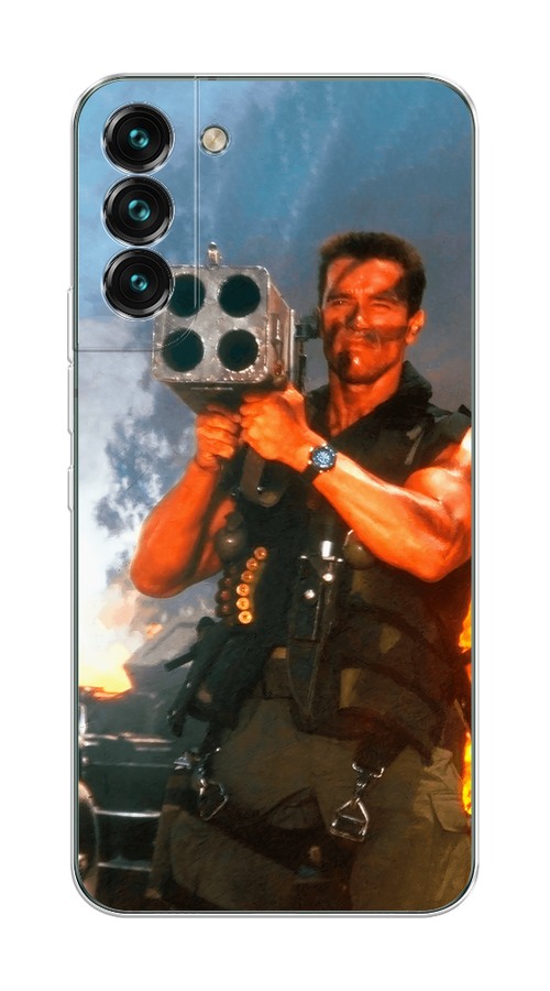 Чехол на Samsung Galaxy S22 Plus "Арнольд Шварцнеггер с базукой", Голубой;коричневый, 2103950-6 
Чехол на Samsung Galaxy S22 Plus "Арнольд Шварцнеггер с базукой", Голубой;коричневый, 2103950-6