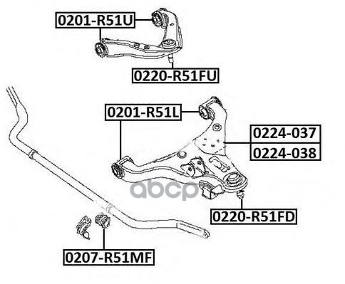 фото Рычаг подвески asva 0224037
