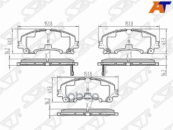Колодки Тормозные Перед Nissan X-Trail T32 14-/Infiniti Q50 14- Sat арт. ST-D1060-4CC0A
Колодки Тормозные Перед Nissan X-Trail T32 14-/Infiniti Q50 14- Sat арт. ST-D1060-4CC0A