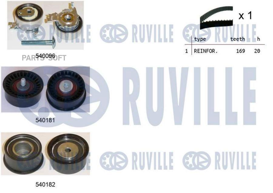 Комплект Грм Opel Astra/Vectra 1.4/1.6/1.8 <=2005 (3 Ролика+Ремень 169з.) Ruville арт. 550
Комплект Грм Opel Astra/Vectra 1.4/1.6/1.8 <=2005 (3 Ролика+Ремень 169з.) Ruville арт. 550