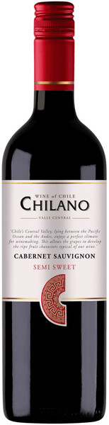 Вино Vinedos y Frutales, "Chilano" Cabernet Sauvignon Semi Sweet, Central Valley DO, 0,75л
Вино Vinedos y Frutales, "Chilano" Cabernet Sauvignon Semi Sweet, Central Valley DO, 0,75л