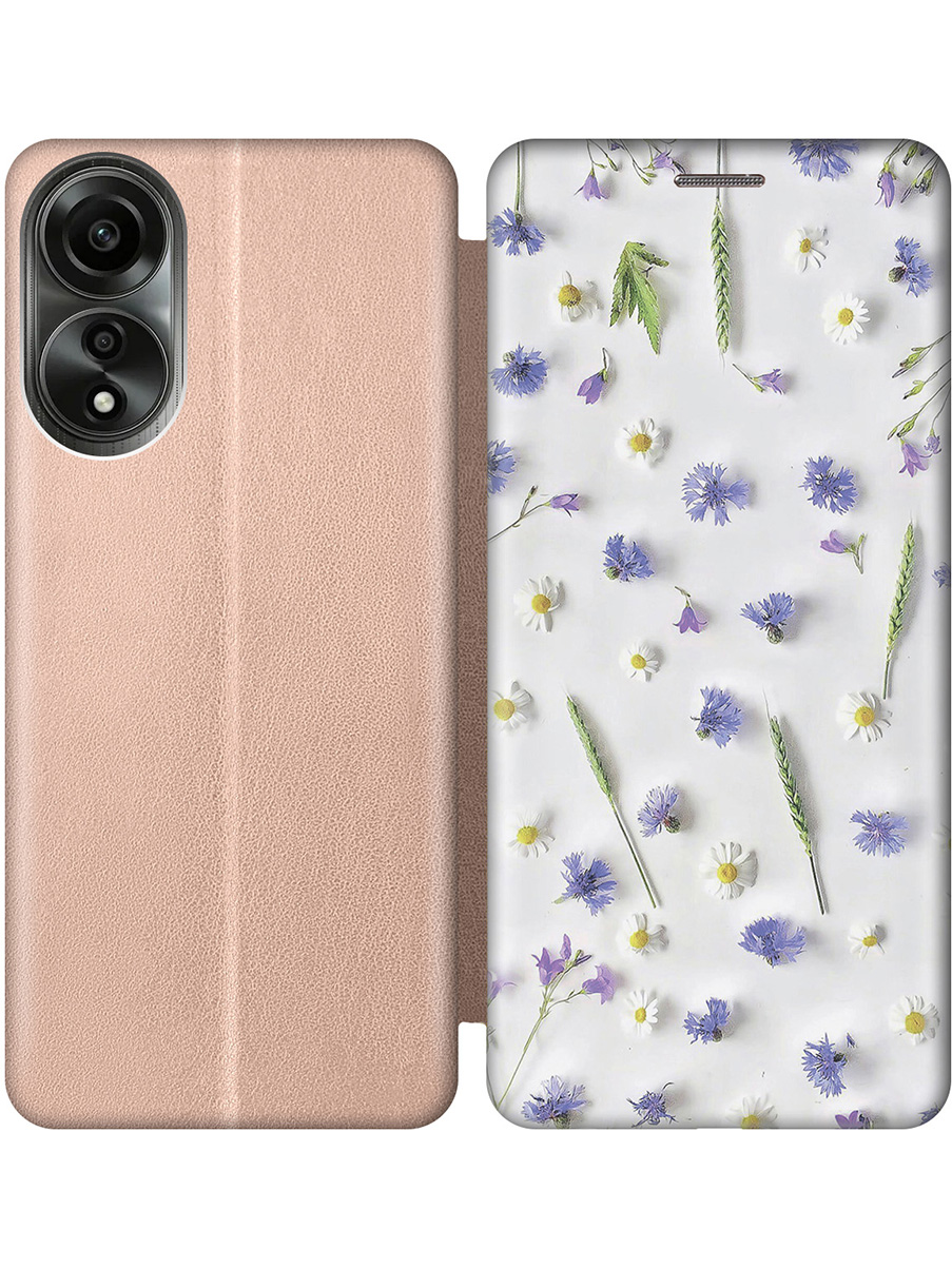 Чехол-книжка на Oppo A78 4G с принтом "Ромашки и колоски" золотой, Золотистый;белый;зеленый;фиолетовый, 782629422
Чехол-книжка на Oppo A78 4G с принтом "Ромашки и колоски" золотой, Золотистый;белый;зеленый;фиолетовый, 782629422