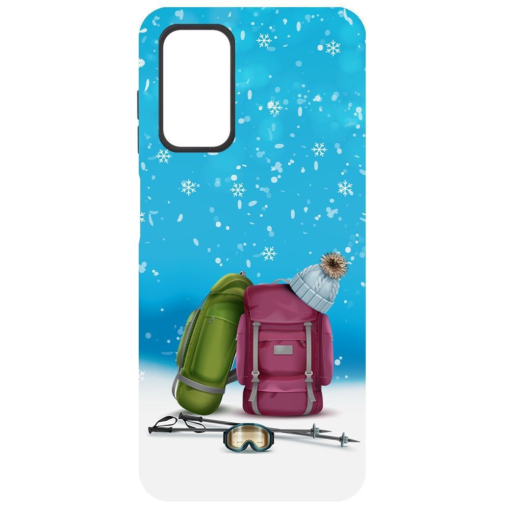 фото Чехол-накладка krutoff софт кейс зимний отпуск для samsung galaxy a13 (a135) черный