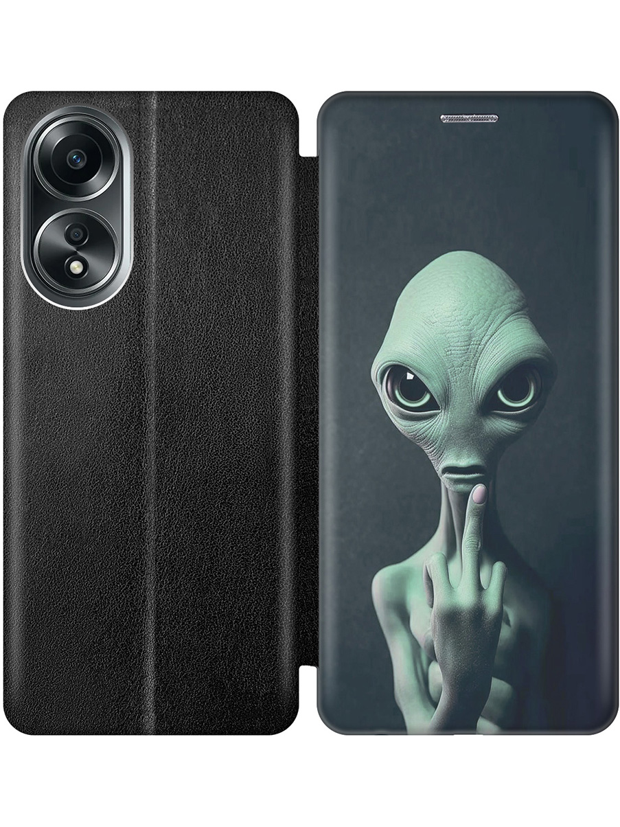 Чехол-книжка на Oppo A58 4G с принтом "Инопланетянин" черный, Черный;зеленый;синий, 782630013
Чехол-книжка на Oppo A58 4G с принтом "Инопланетянин" черный, Черный;зеленый;синий, 782630013