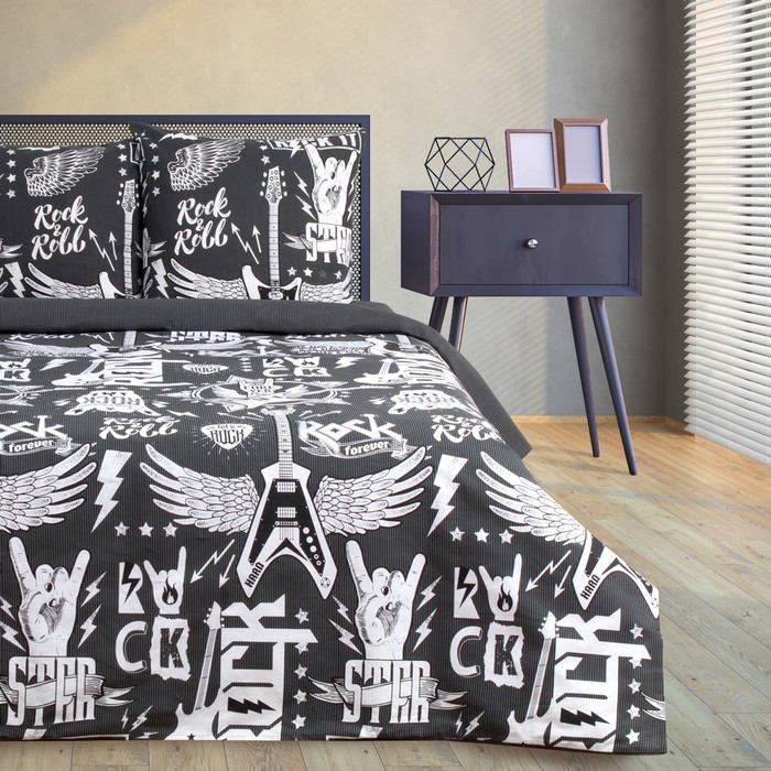 Постельное бельё "Этель" 1.5 сп Rock&Roll 143x215 см, 150x214 см, 70x70 см -2 шт,100% хл,, Этель: Rock & Roll
Постельное бельё "Этель" 1.5 сп Rock&Roll 143x215 см, 150x214 см, 70x70 см -2 шт,100% хл,, Этель: Rock & Roll