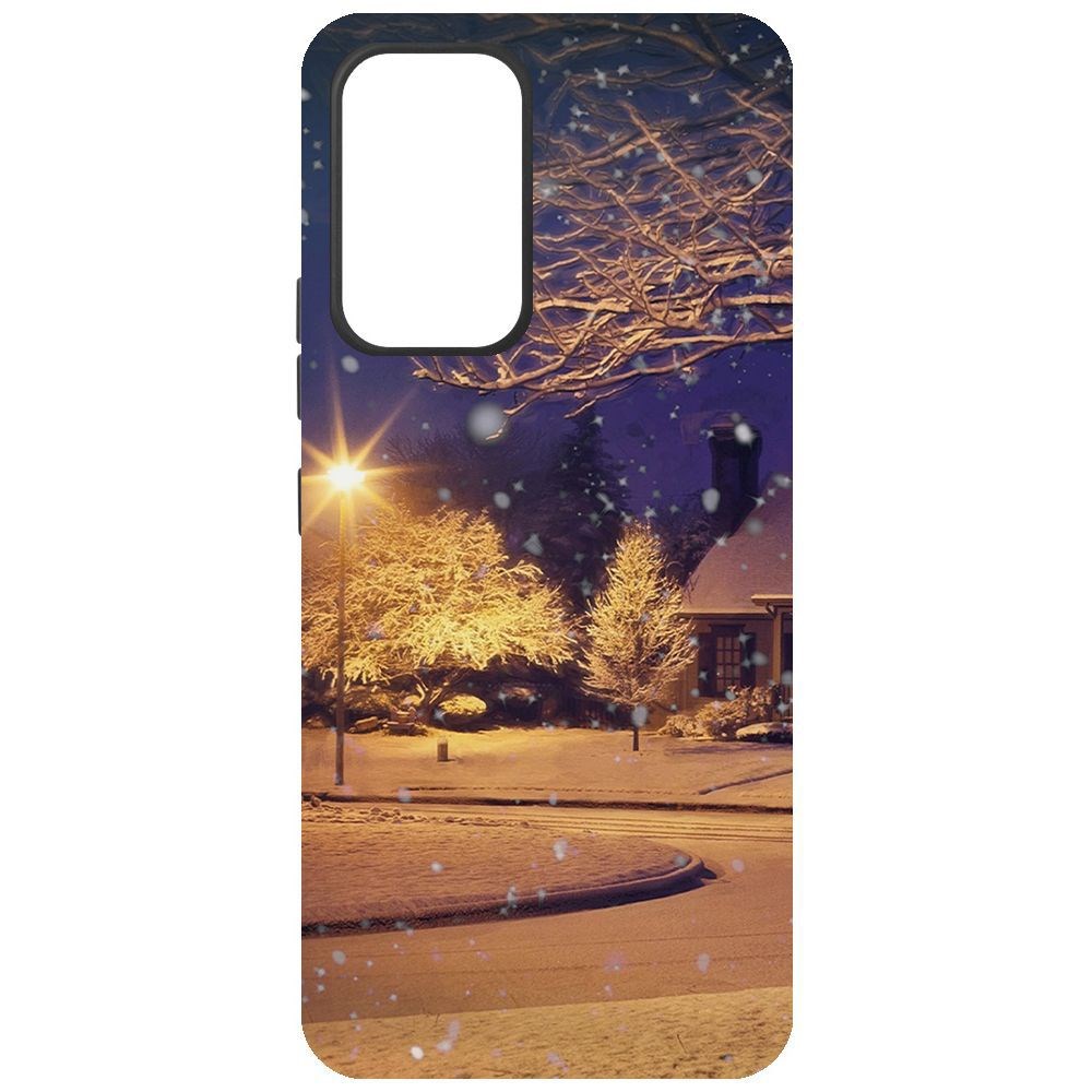 фото Чехол-накладка krutoff софт кейс зимняя сказка для samsung galaxy a53 5g (a536) черный