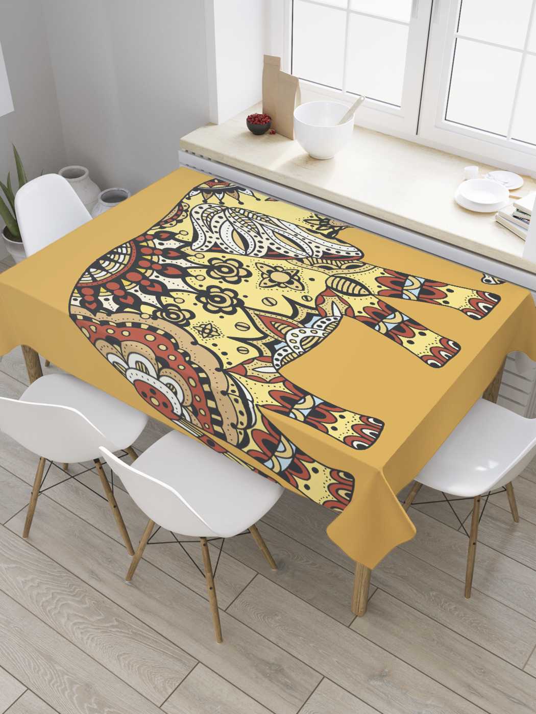Скатерть прямоугольная JoyArty "Узорный слон" из сатена, 120x145 см, Желтый, Узорный слон
Скатерть прямоугольная JoyArty "Узорный слон" из сатена, 120x145 см, Желтый, Узорный слон