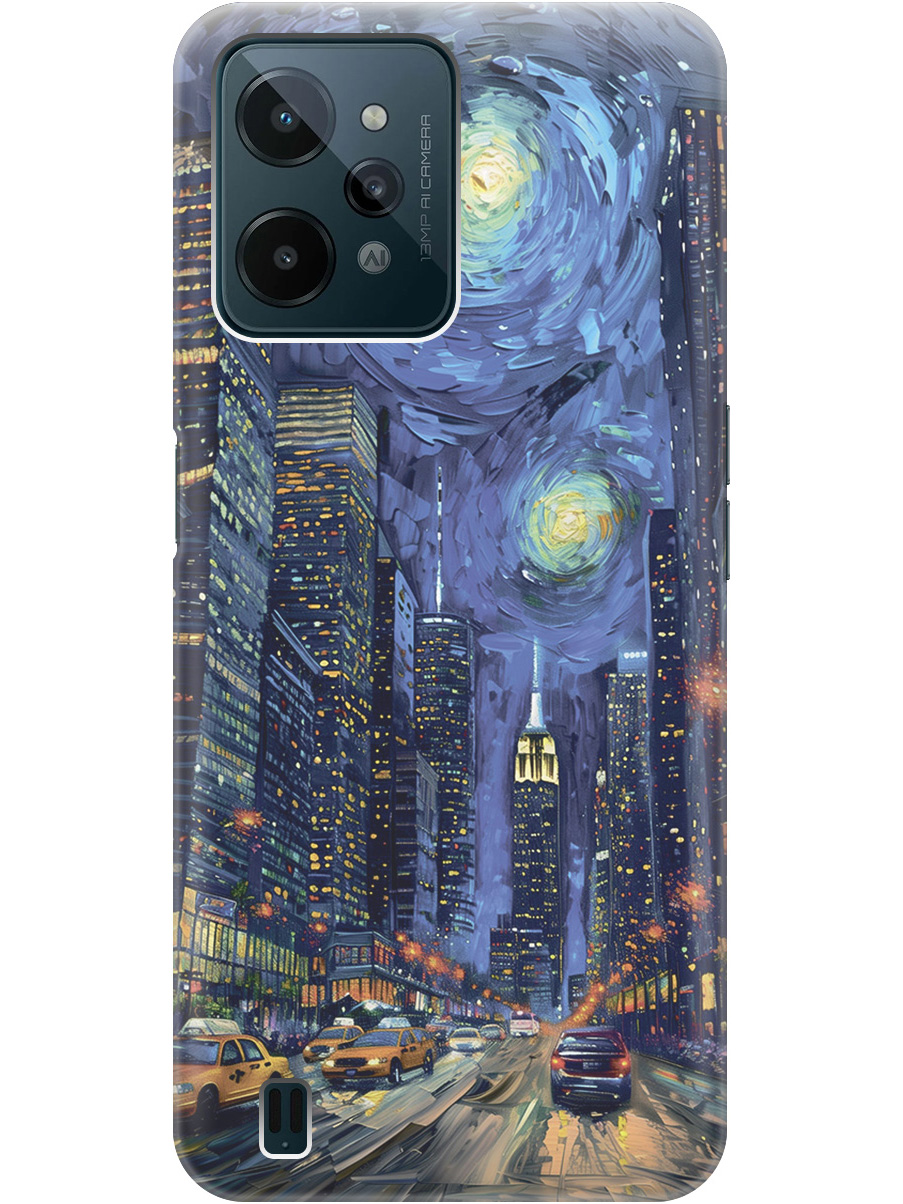 Силиконовый чехол на Realme C31 с принтом "Ночной проспект", Прозрачный;синий;черный, 766400310
Силиконовый чехол на Realme C31 с принтом "Ночной проспект", Прозрачный;синий;черный, 766400310