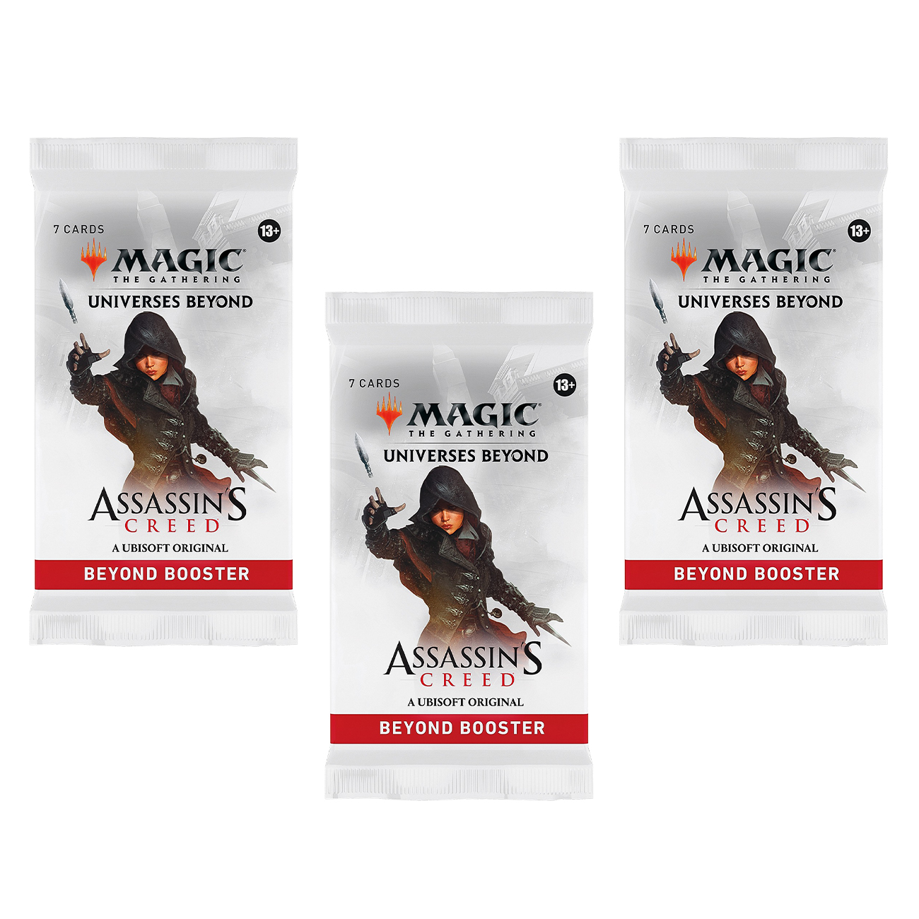 Настольная игра Magic The Gathering: 3 beyond бустера MTG издания Assassin's Creed англ, MTG
Настольная игра Magic The Gathering: 3 beyond бустера MTG издания Assassin's Creed англ, MTG