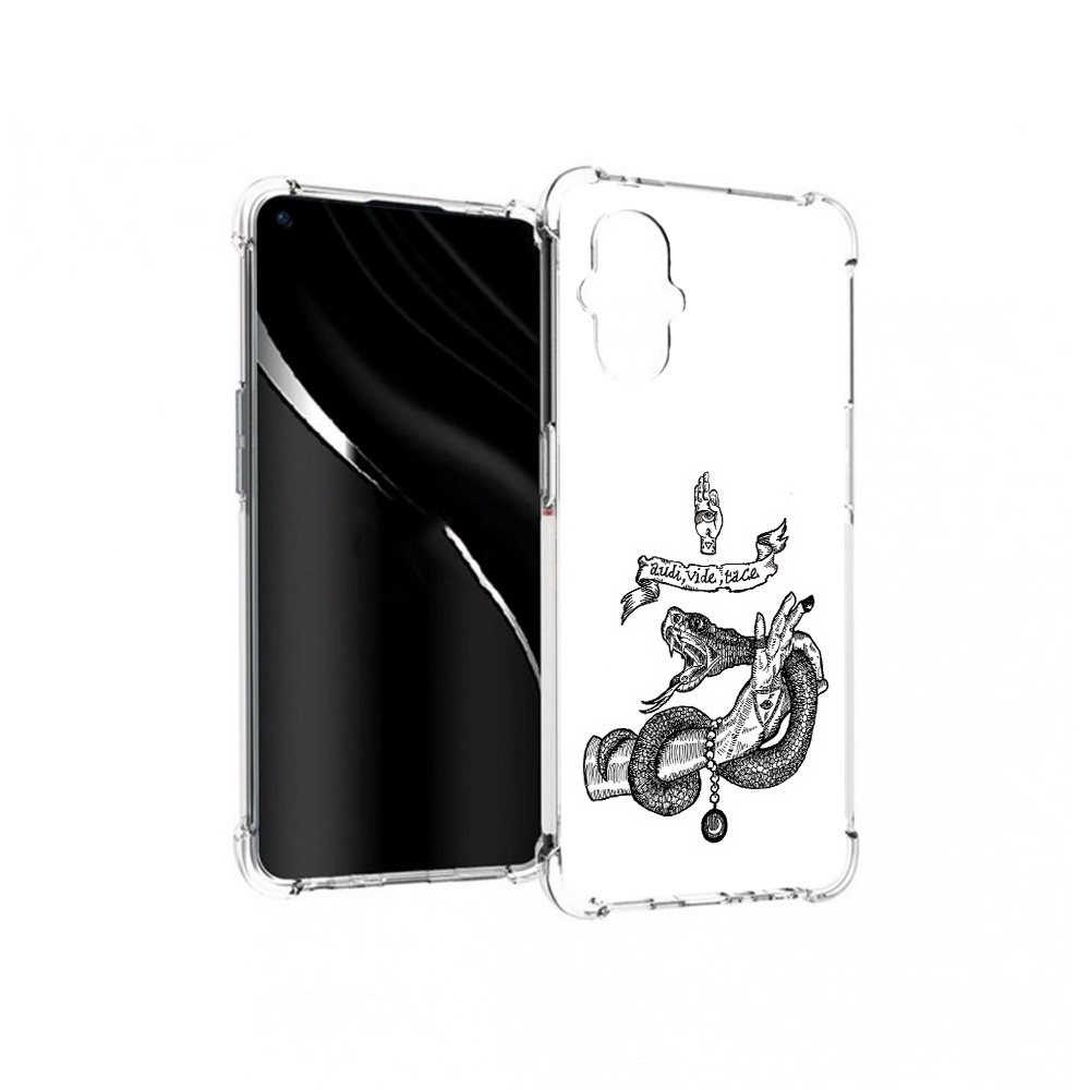 Чехол MyPads Tocco для OnePlus Nord N20 5G змея на руке рисунок (PT227047.135.366), Прозрачный, Tocco 
Чехол MyPads Tocco для OnePlus Nord N20 5G змея на руке рисунок (PT227047.135.366), Прозрачный, Tocco