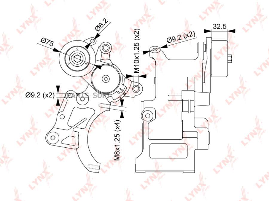 LYNXAUTO PT-3264 Натяжитель руч.ремня TOYOTA Land Cruiser Prado(120 150) 3.0D 02 Land Crui
LYNXAUTO PT-3264 Натяжитель руч.ремня TOYOTA Land Cruiser Prado(120 150) 3.0D 02 Land Crui