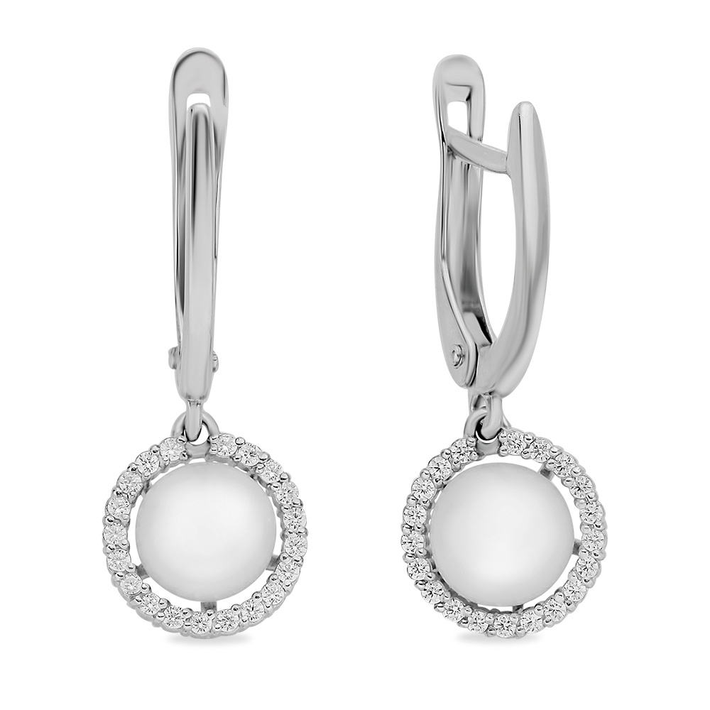 Серьги подвески из серебра 585Gold 702011208, жемчуг культивированный/фианит, 702011208
Серьги подвески из серебра 585Gold 702011208, жемчуг культивированный/фианит, 702011208