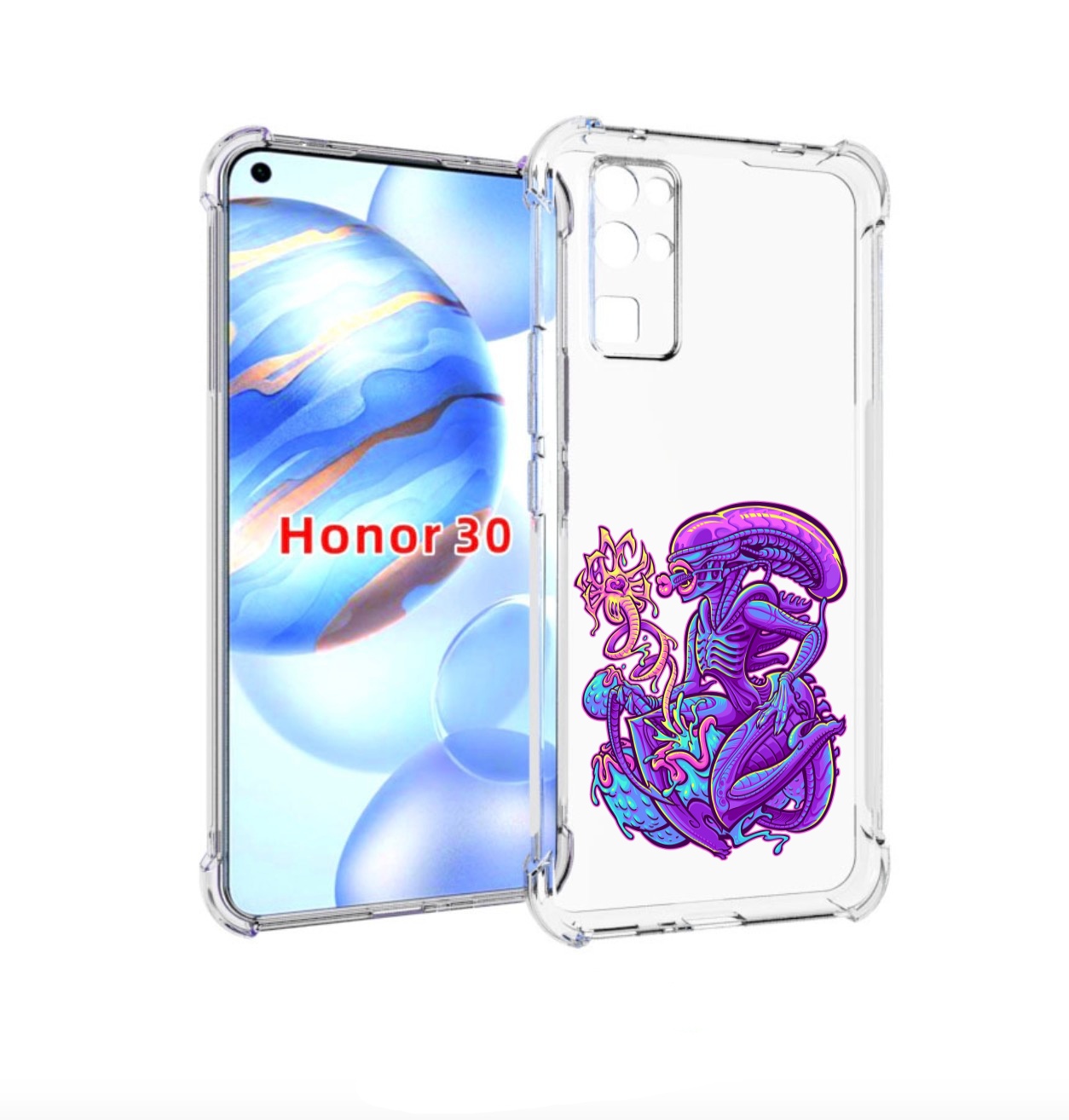 Чехол бампер MyPads чужой фиолетовый цвет для Honor 30 (BMH-AN10, Прозрачный, Tocco
Чехол бампер MyPads чужой фиолетовый цвет для Honor 30 (BMH-AN10, Прозрачный, Tocco