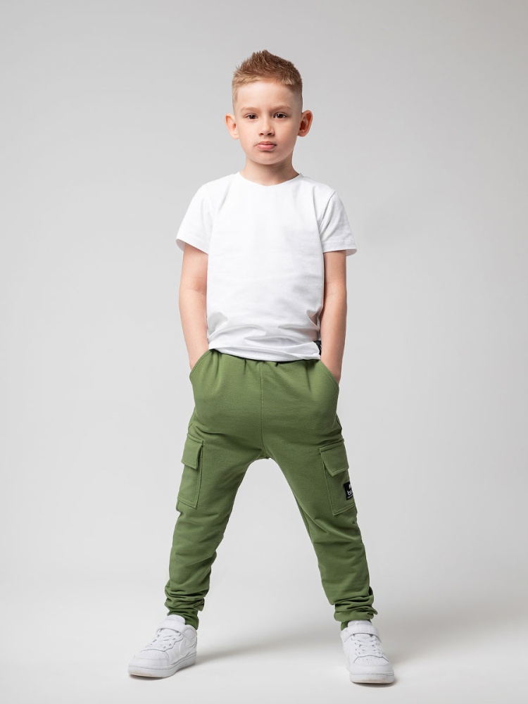 фото Брюки детские bodo 6-370u цв. хаки р. 92