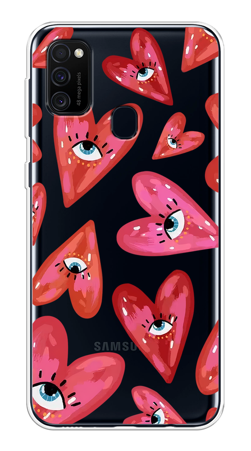 Чехол на Samsung Galaxy M21/M30s "Сердечки с глазами", Коричневый;красный;розовый, 29750-1
Чехол на Samsung Galaxy M21/M30s "Сердечки с глазами", Коричневый;красный;розовый, 29750-1
