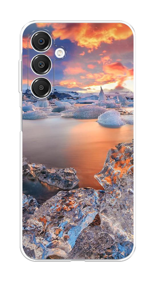 Чехол на Samsung Galaxy A16 Ледники, Синий;оранжевый, 2110250-1 
Чехол на Samsung Galaxy A16 Ледники, Синий;оранжевый, 2110250-1