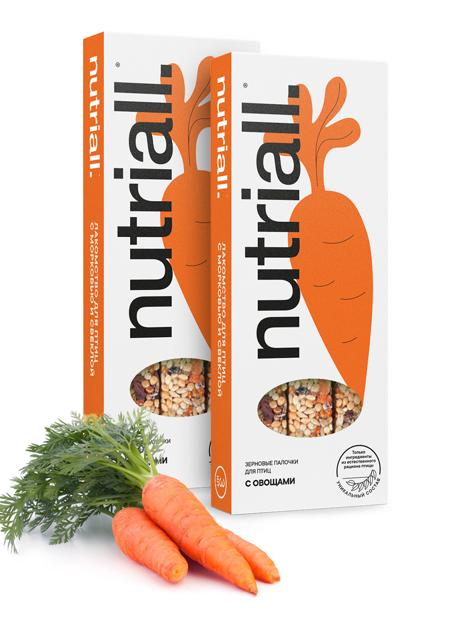 Лакомство Nutriall Зерновые палочки для птиц с овощами 2 упаковки, Лакомство для птиц с овощами
Лакомство Nutriall Зерновые палочки для птиц с овощами 2 упаковки, Лакомство для птиц с овощами