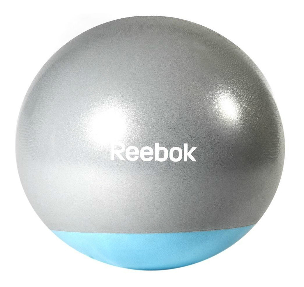 фото Мяч гимнастический reebok gym ball, серебристый/голубой, 55 см