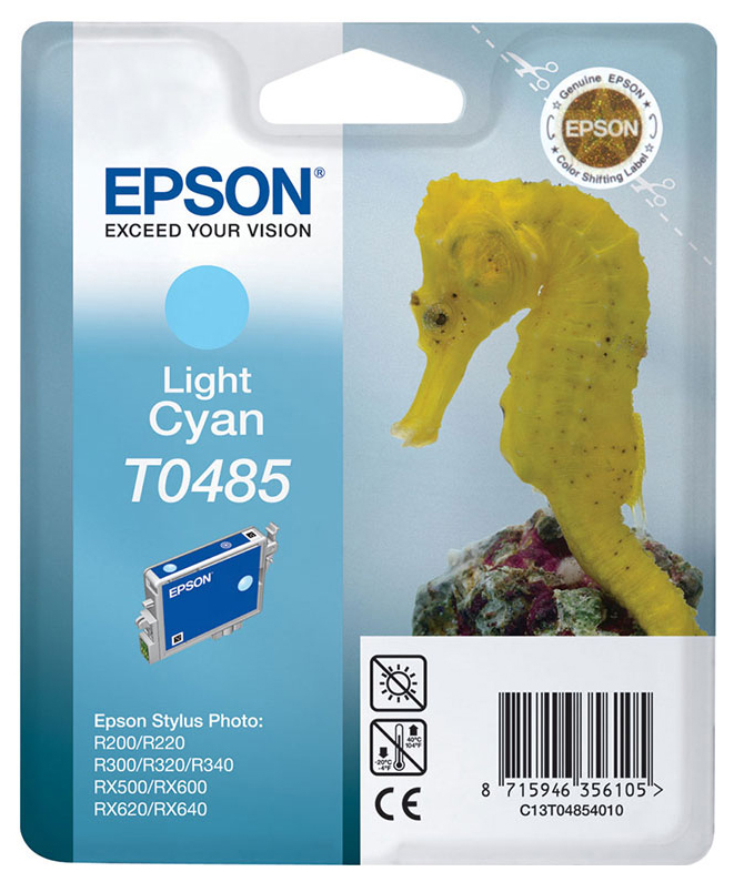 Картридж для струйного принтера Epson C13T04854010, светло-голубой, оригинал, t0485
Картридж для струйного принтера Epson C13T04854010, светло-голубой, оригинал, t0485