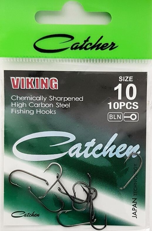 Одинарные крючки Catcher Viking классические №10 BN, с колечком, прямое острие, с бородкой, Черный, VIKING
Одинарные крючки Catcher Viking классические №10 BN, с колечком, прямое острие, с бородкой, Черный, VIKING
