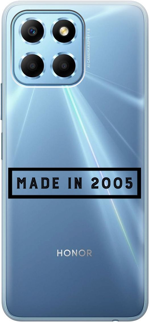 Силиконовый чехол на Honor X6 / X8 5G с 3D принтом "2005" прозрачный, Прозрачный;черный, 158178
Силиконовый чехол на Honor X6 / X8 5G с 3D принтом "2005" прозрачный, Прозрачный;черный, 158178