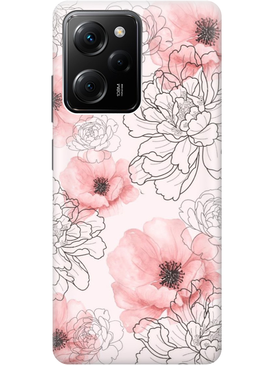 Силиконовый чехол на Xiaomi Poco X5 Pro 5G с рисунком "Нежно розовые цветы" прозрачный, Розовый, 20000917
Силиконовый чехол на Xiaomi Poco X5 Pro 5G с рисунком "Нежно розовые цветы" прозрачный, Розовый, 20000917