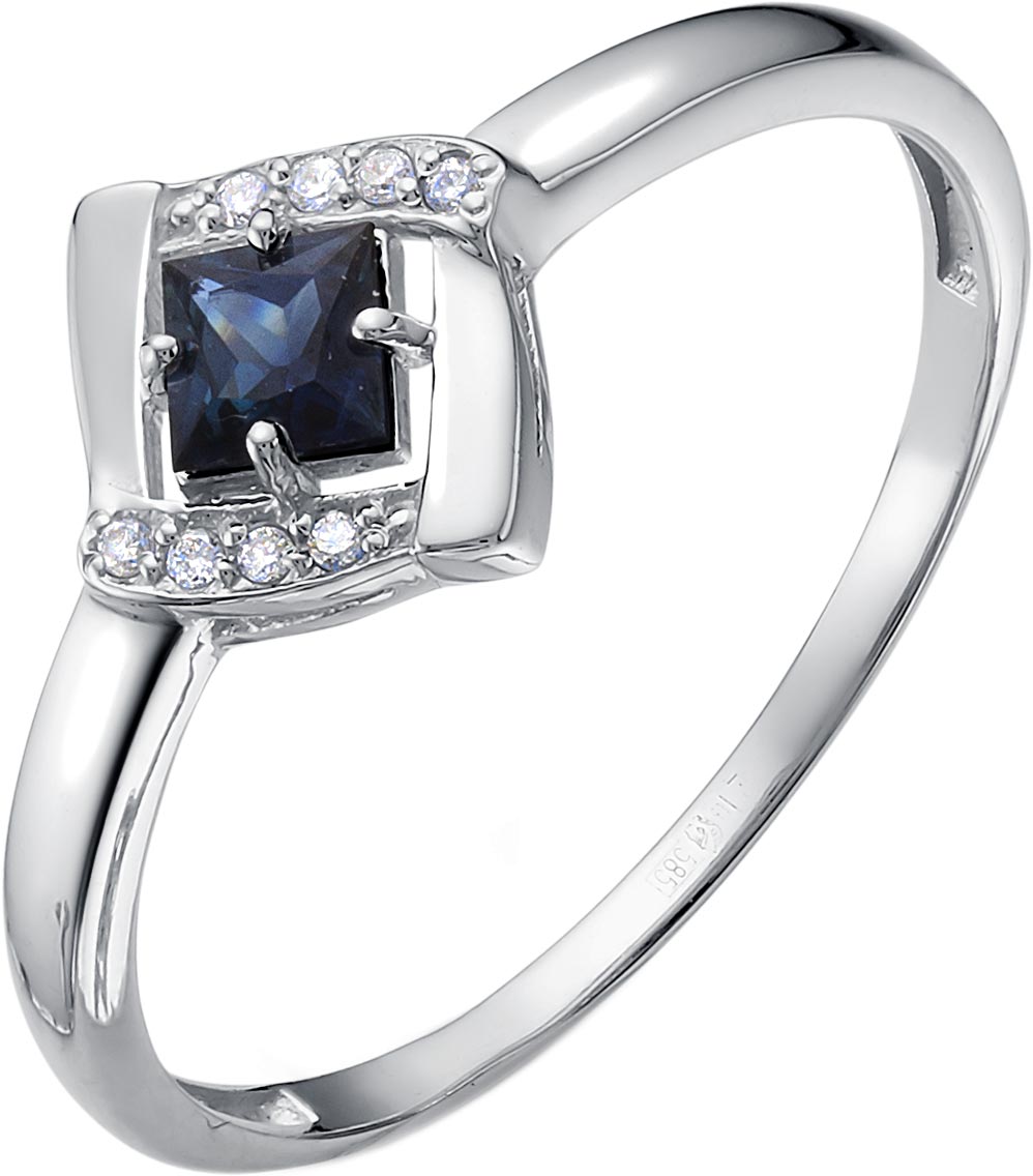 Кольцо из белого золота с сапфиром, бриллиантами р. 19 Azamant jewelry 01-12-222-2_19, 01-12-222-2_19
Кольцо из белого золота с сапфиром, бриллиантами р. 19 Azamant jewelry 01-12-222-2_19, 01-12-222-2_19