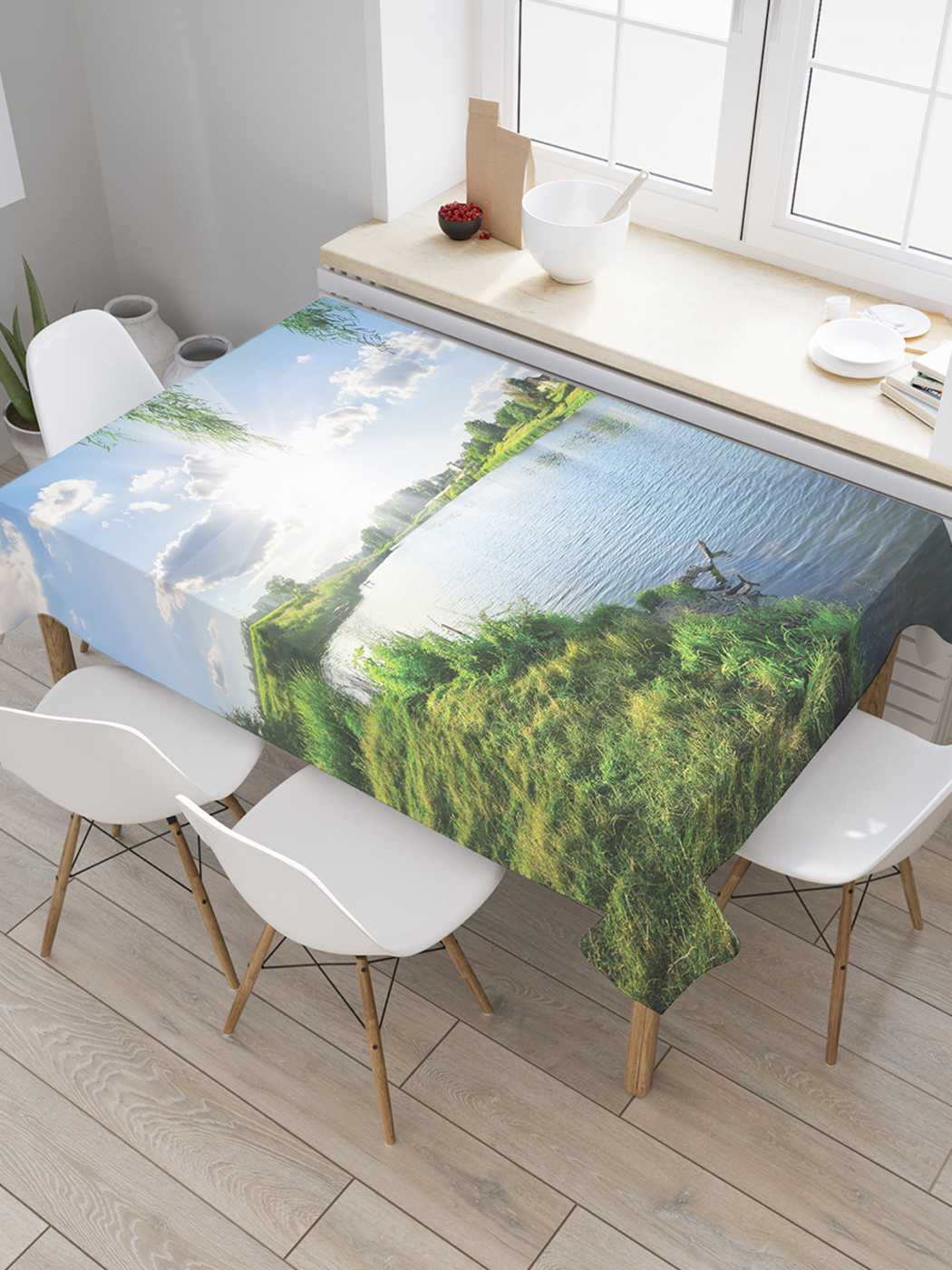 Скатерть прямоугольная JoyArty "Ослепительная погода" из оксфорда, 120x145 см, Зеленый, Ослепительная погода 
Скатерть прямоугольная JoyArty "Ослепительная погода" из оксфорда, 120x145 см, Зеленый, Ослепительная погода