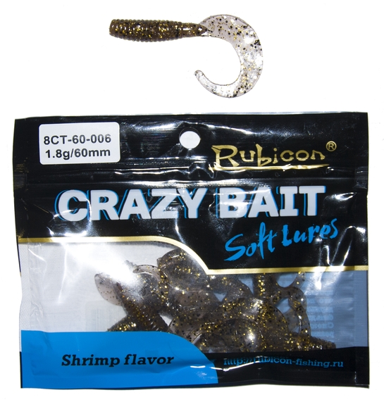 Силиконовая приманка RUBICON Crazy Bait CT 1.8g, 60mm, цвет 006 (10 шт), Коричневый, Crazy Bait CT
Силиконовая приманка RUBICON Crazy Bait CT 1.8g, 60mm, цвет 006 (10 шт), Коричневый, Crazy Bait CT