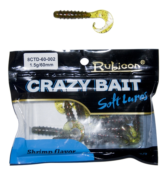 Силиконовая приманка RUBICON Crazy Bait CTD 1.5g, 60mm, цвет 002 (10 шт), Желтый, Crazy Bait CTD
Силиконовая приманка RUBICON Crazy Bait CTD 1.5g, 60mm, цвет 002 (10 шт), Желтый, Crazy Bait CTD