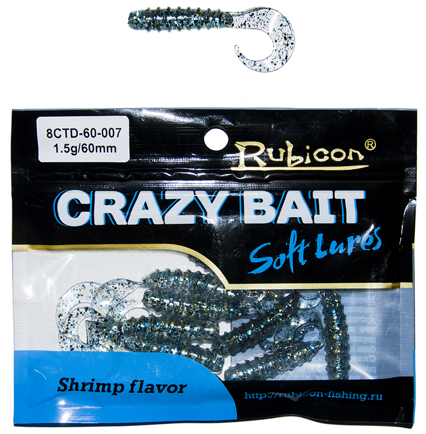 Силиконовая приманка RUBICON Crazy Bait CTD 1.5g, 60mm, цвет 007 (10 шт), Синий, Crazy Bait CTD
Силиконовая приманка RUBICON Crazy Bait CTD 1.5g, 60mm, цвет 007 (10 шт), Синий, Crazy Bait CTD