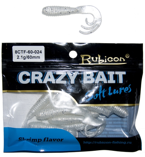 Силиконовая приманка RUBICON Crazy Bait CTF 2.1g, 60mm, цвет 024 (10 шт), Белый, Crazy Bait CTF
Силиконовая приманка RUBICON Crazy Bait CTF 2.1g, 60mm, цвет 024 (10 шт), Белый, Crazy Bait CTF