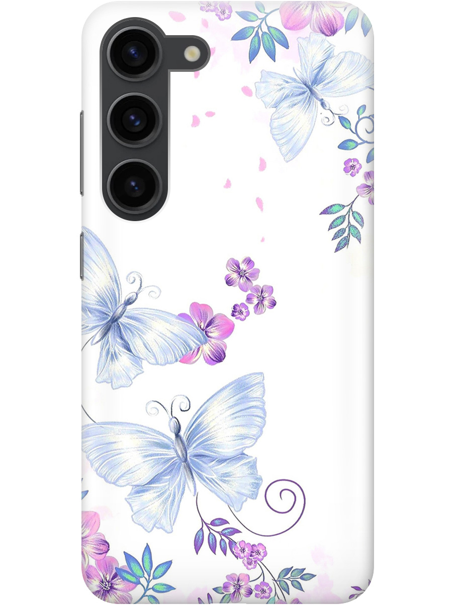 Силиконовый чехол на Samsung Galaxy S23 с рисунком "Бабочки и фиалки" прозрачный, Белый;фиолетовый, 20000883
Силиконовый чехол на Samsung Galaxy S23 с рисунком "Бабочки и фиалки" прозрачный, Белый;фиолетовый, 20000883