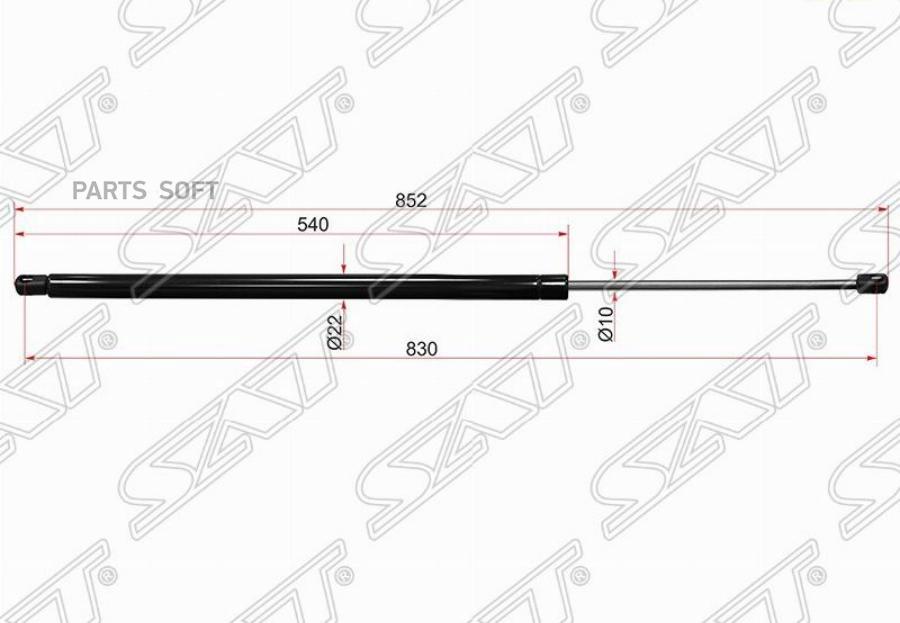 SAT ST-4134632 Амортизатор крышки багажника FORD TRANSIT 00-/06- LH=RH для холодных климат
SAT ST-4134632 Амортизатор крышки багажника FORD TRANSIT 00-/06- LH=RH для холодных климат
