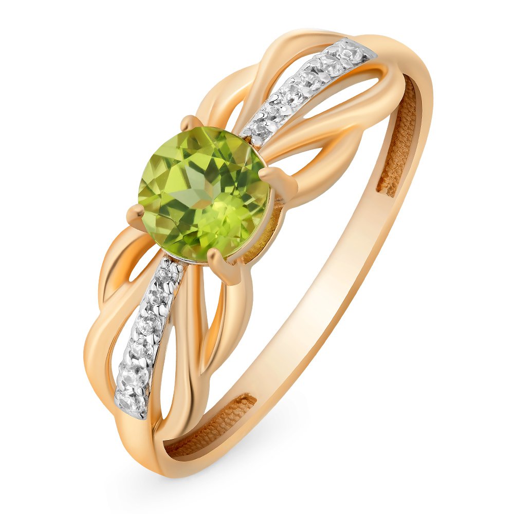 Кольцо женское из красного золота с хризолитом, фианитом 585Gold 201010821, р, 201010821
Кольцо женское из красного золота с хризолитом, фианитом 585Gold 201010821, р, 201010821