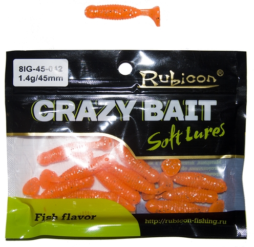 Силиконовая приманка RUBICON Crazy Bait IG 1.4g, 45mm, цвет 042 (12 шт), Оранжевый, Crazy Bait IG
Силиконовая приманка RUBICON Crazy Bait IG 1.4g, 45mm, цвет 042 (12 шт), Оранжевый, Crazy Bait IG