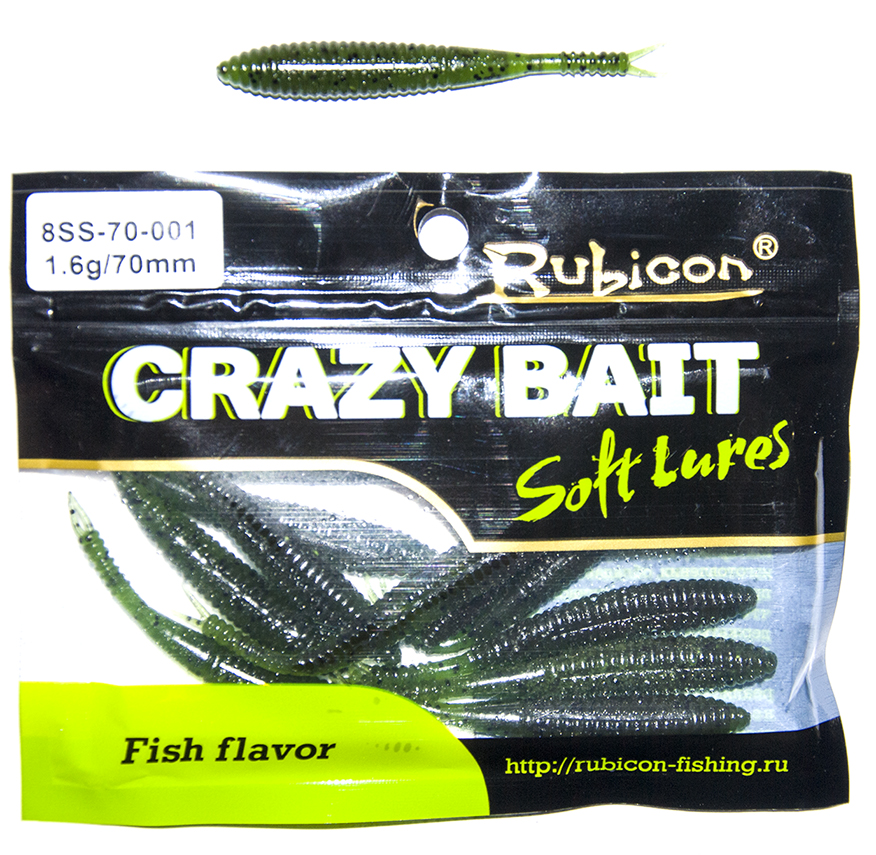 Силиконовая приманка RUBICON Crazy Bait SS 1.6g, 70mm, цвет 001 (12 шт), Зеленый, Crazy Bait SS
Силиконовая приманка RUBICON Crazy Bait SS 1.6g, 70mm, цвет 001 (12 шт), Зеленый, Crazy Bait SS