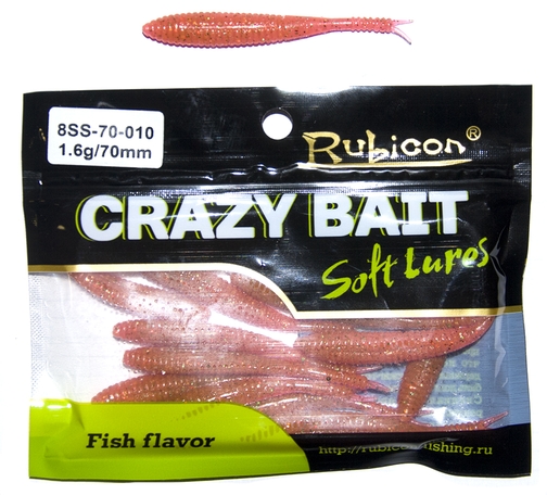 Силиконовая приманка RUBICON Crazy Bait SS 1.6g, 70mm, цвет 010 (12 шт), Оранжевый, Crazy Bait SS
Силиконовая приманка RUBICON Crazy Bait SS 1.6g, 70mm, цвет 010 (12 шт), Оранжевый, Crazy Bait SS