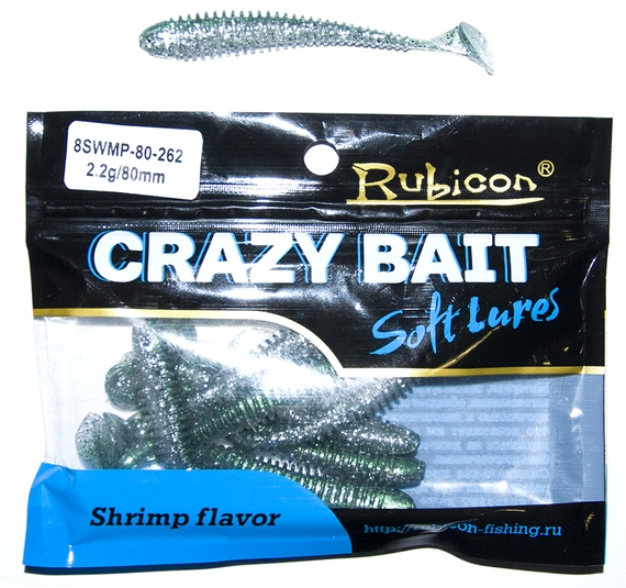 Силиконовая приманка RUBICON Crazy Bait SWMP 2.2g, 80mm, цвет 262 (8 шт), Голубой, Crazy Bait SWMP
Силиконовая приманка RUBICON Crazy Bait SWMP 2.2g, 80mm, цвет 262 (8 шт), Голубой, Crazy Bait SWMP