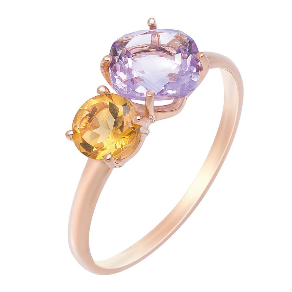 Кольцо женское из красного золота с цитрином, аметистом 585Gold 201007562, р, 201007562
Кольцо женское из красного золота с цитрином, аметистом 585Gold 201007562, р, 201007562