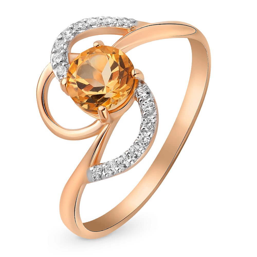 Кольцо женское из красного золота с цитрином, фианитом 585Gold 201007855, р, 201007855
Кольцо женское из красного золота с цитрином, фианитом 585Gold 201007855, р, 201007855