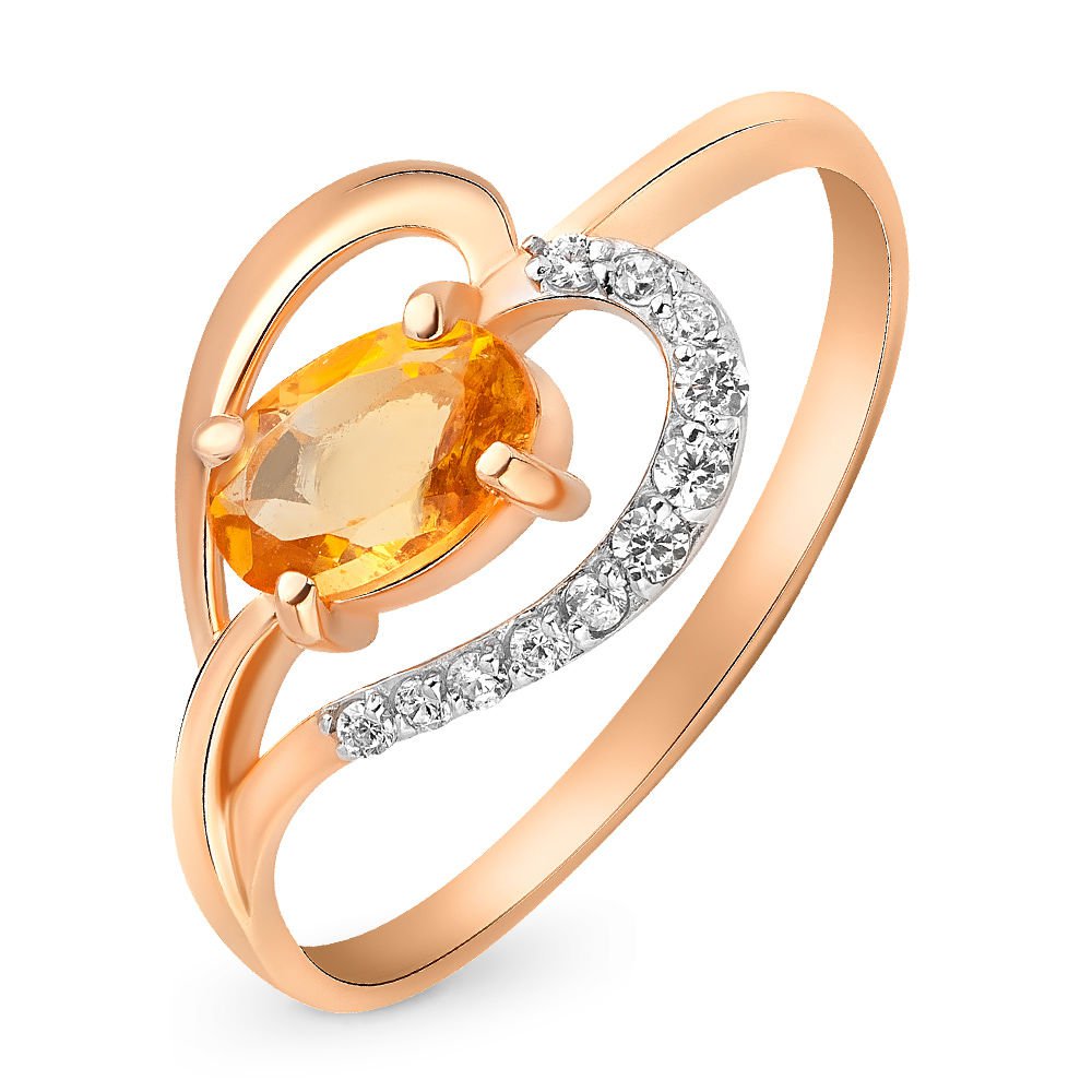 Кольцо женское из красного золота с цитрином, фианитом 585Gold 201007992, р. 16, 201007992
Кольцо женское из красного золота с цитрином, фианитом 585Gold 201007992, р. 16, 201007992