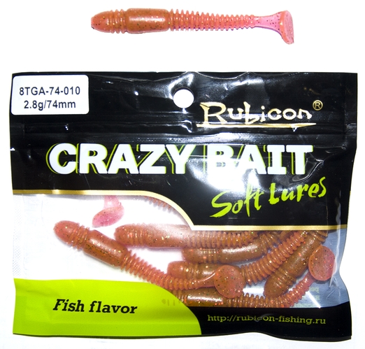 Силиконовая приманка RUBICON Crazy Bait TGA 2.8g, 74mm, цвет 010 (8 шт), Оранжевый, Crazy Bait TGA
Силиконовая приманка RUBICON Crazy Bait TGA 2.8g, 74mm, цвет 010 (8 шт), Оранжевый, Crazy Bait TGA