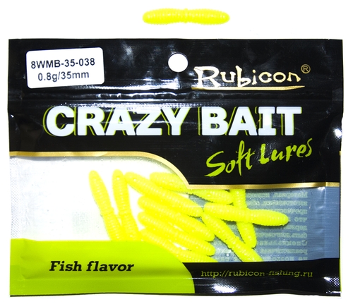 Силиконовая приманка RUBICON Crazy Bait WMB 0.8g, 35mm, цвет 038 (12 шт), Желтый, Crazy Bait WMB
Силиконовая приманка RUBICON Crazy Bait WMB 0.8g, 35mm, цвет 038 (12 шт), Желтый, Crazy Bait WMB
